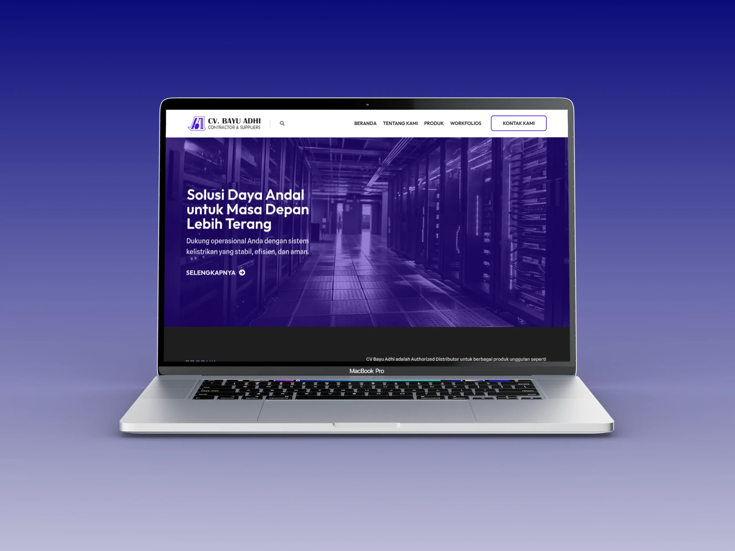 Industrial distributor website development thumbnail for CV Bayu Adhi