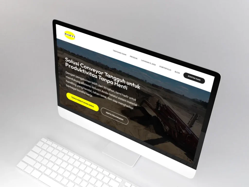 Conveyor component website development homepage for CV Bakti