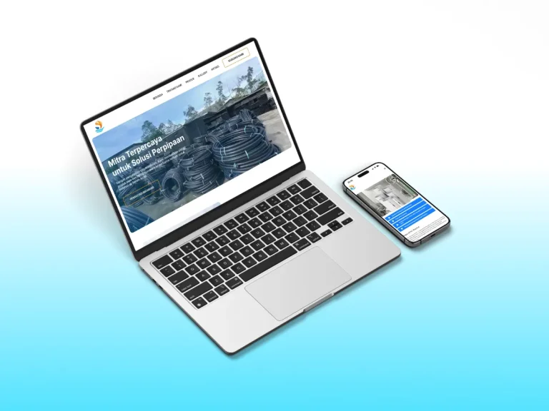 Piping solution website development homepage for Surya Waruna